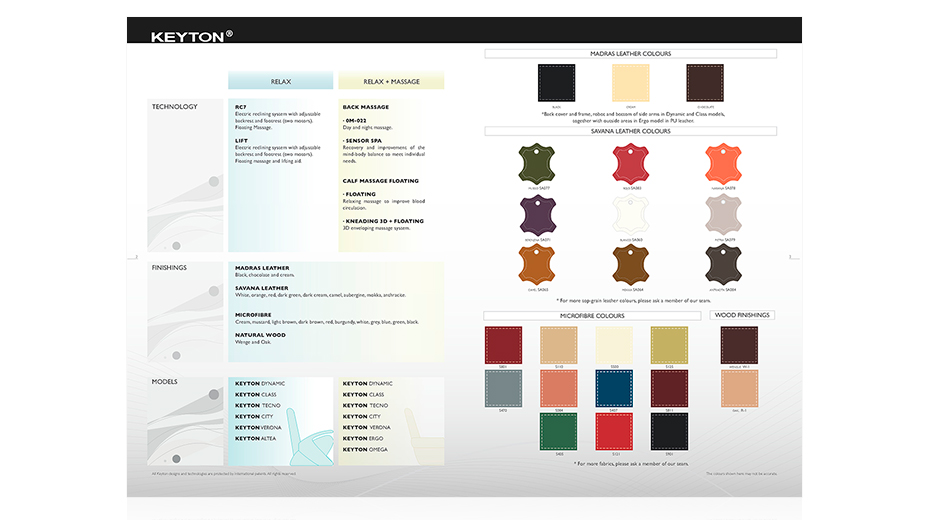 Diseño editorial de catálogo-tarifas butacas Keyton Home imagen