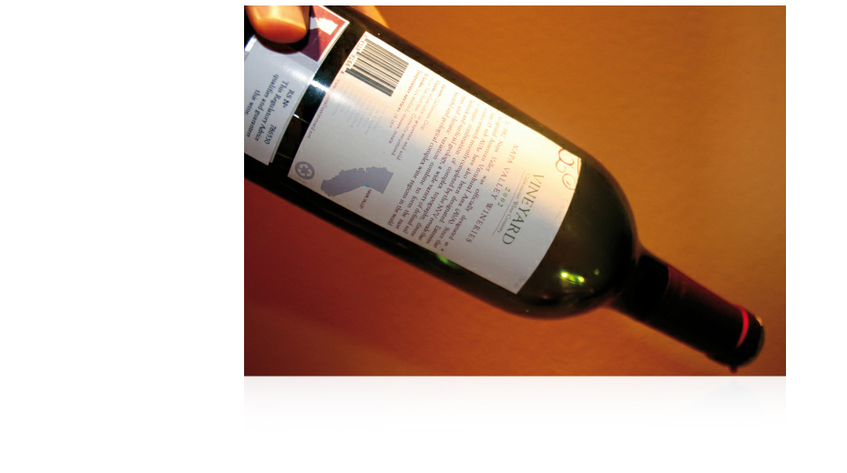 wine bottle label Vineyard imagen