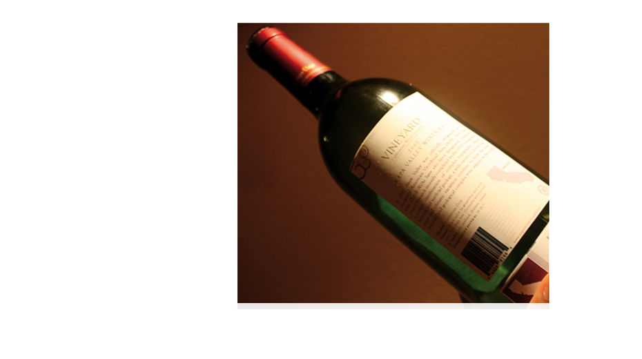 wine bottle label Vineyard imagen