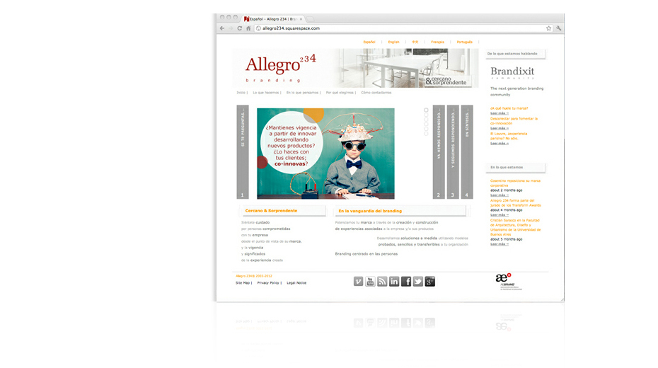Rediseño web Allegro 234 branding imagen
